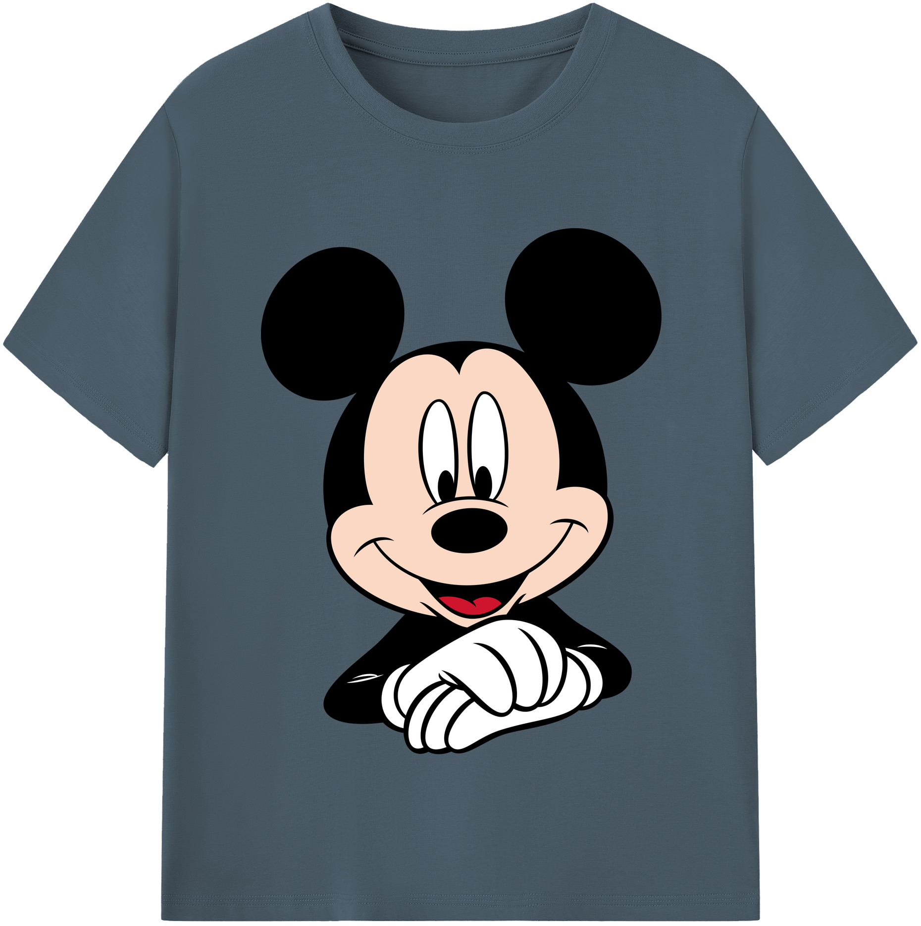 （画像用） ミッキーマウス Mickey Mouse 綿100％半袖Tシャツ（フロントプリント）